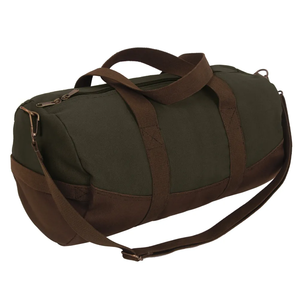 Rothco Two-Tone Canvas Duffle Bag With Brown Bottom