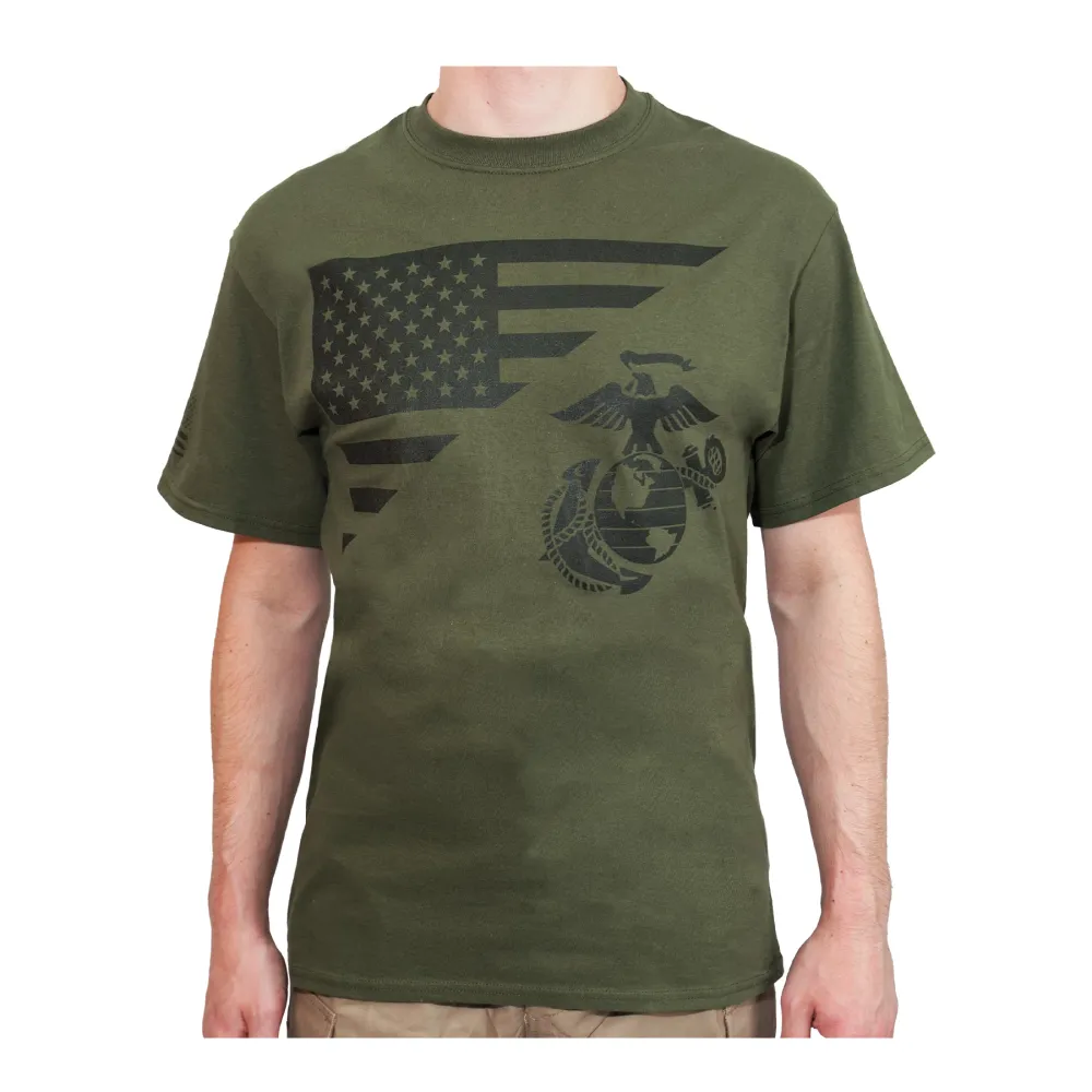 Rothco US Flag / USMC Eagle, Globe, & Anchor T-Shirt