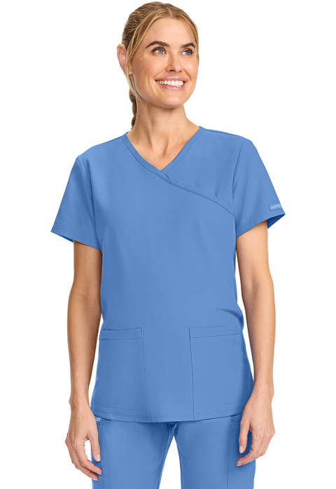 Cherokee Maternity Mock Wrap V-Neck Top
