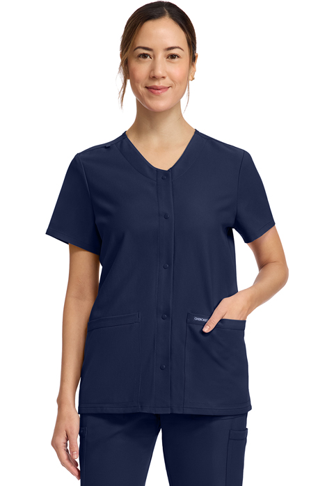 Cherokee Women's 2-Pocket Snap-Front Top