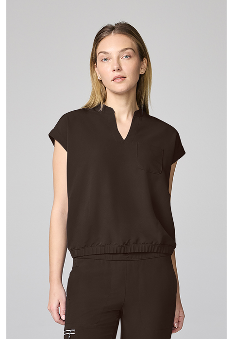 Healing Hands Mandarin Collar Crop Top