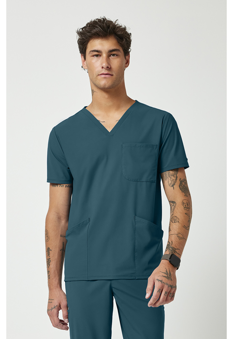 Cherokee Men's 3 Pocket V-Neck Top