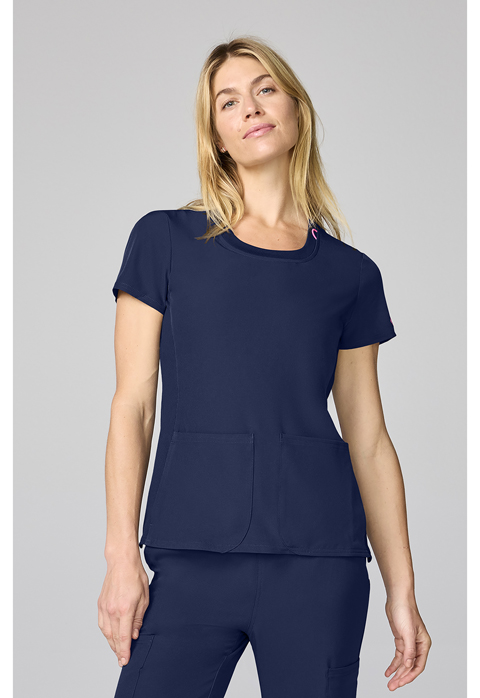 Med Couture Four Pocket Round Neck Top