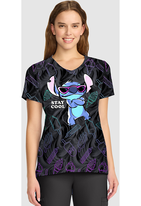 Tooniforms Disney V-Neck Print Top
