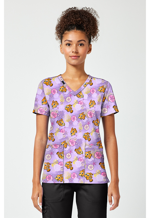 Tooniforms Disney Print V-Neck Top