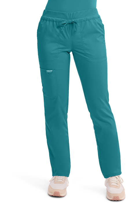 Cherokee Workwear Revolution Mid Rise Tapered Leg Drawstring Pant