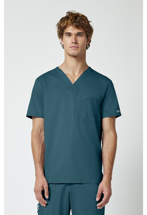 Cherokee Workwear Revolution Men's Tuckable V-Neck Top