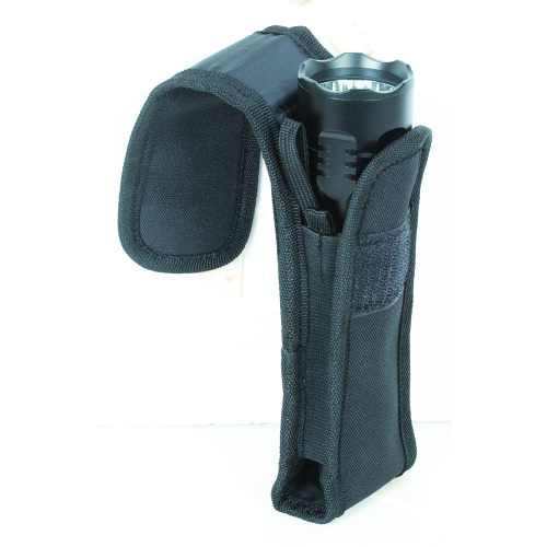 Flashlight Pouch W/ Adjustable Cover & Elastic Sides
