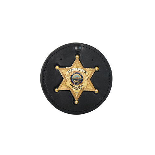 3.75 Circle Recessed Badge Holder with Clip