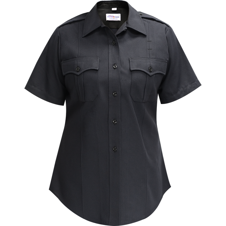 Deluxe Tropical Women's Short Sleeve Shirt with Traditional Collar