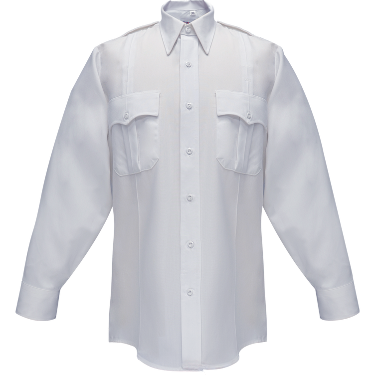 Duro Poplin Long Sleeve Shirt with Sewn-In Creases