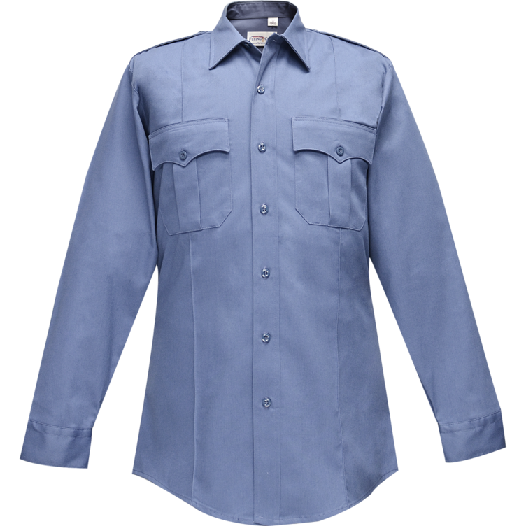 Duro Poplin Long Sleeve Shirt with Sewn-In Creases