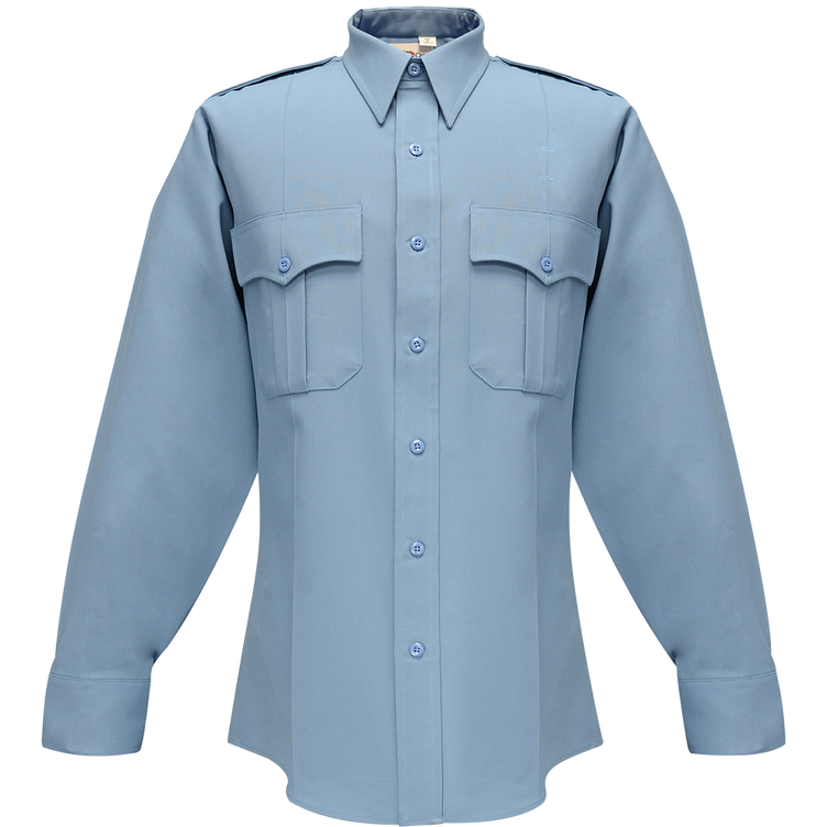 Deluxe Tropical Long Sleeve Shirt with Pleated Pockets