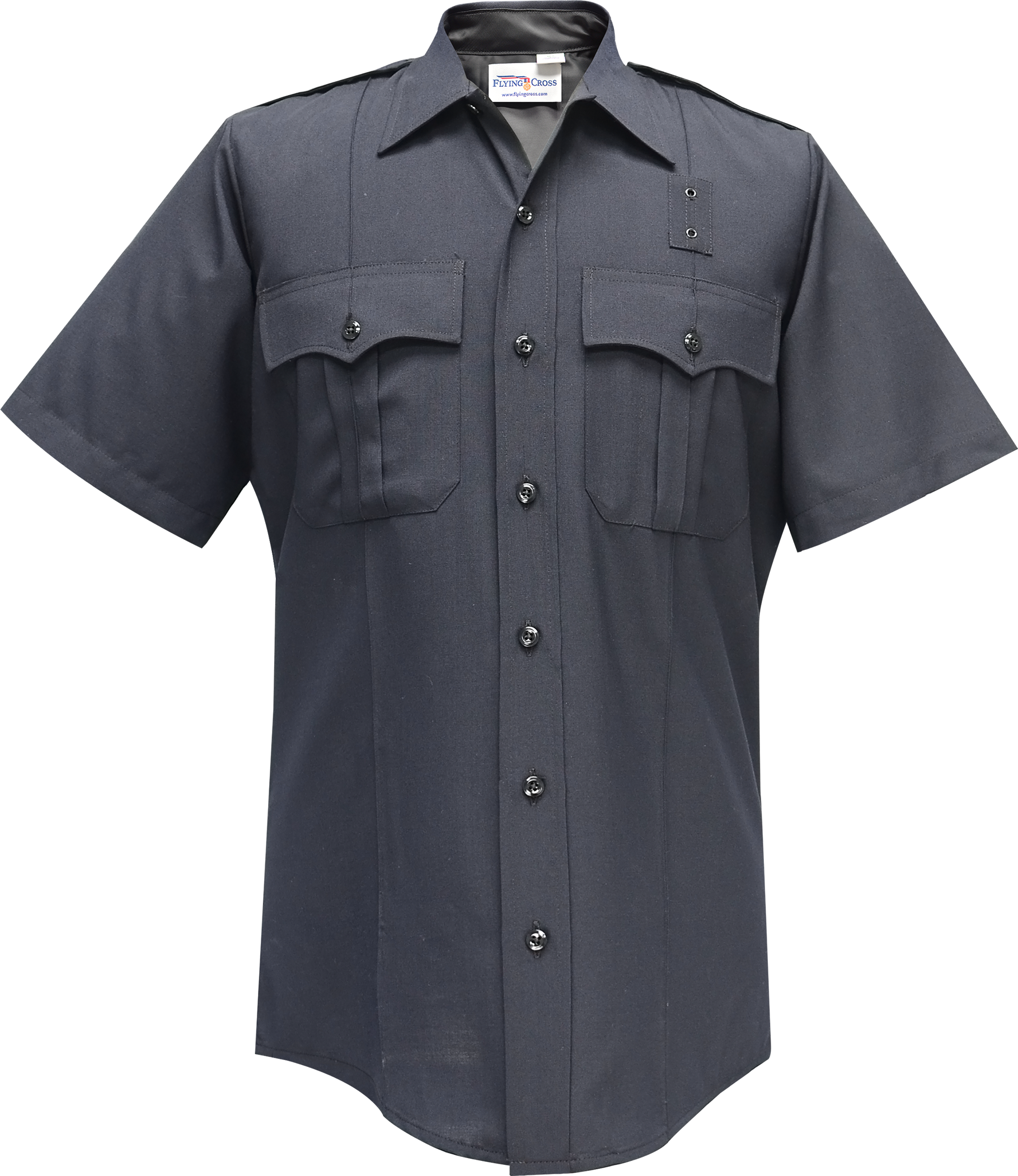 Justice Short Sleeve Shirt with Zipper - LAPD Navy