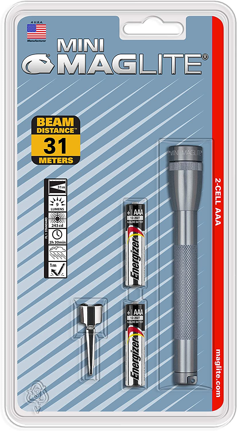 Mini Maglite 2 AAA-Cell Flashlight with Pocket Clip