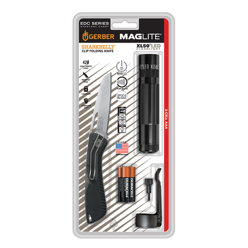 XL50 3 AAA-Cell Flashlight/Knife Combo