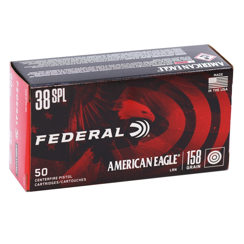 Federal American Eagle 38 Special Ammo 158 Grain Lead Round Nose - AE38B