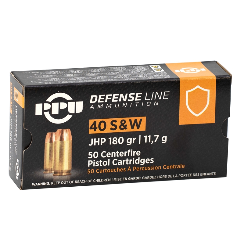 Prvi Partizan 40 S&W Ammo 180 Grain Jacketed Hollow Point - PPD40