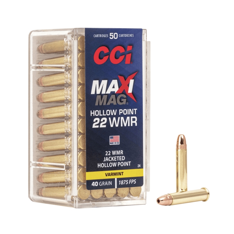 CCI Maxi-Mag 22 WMR Ammo 30 Grain Speer TNT Jacketed Hollow Point - 0063