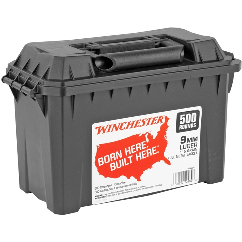 Winchester USA 9mm Ammo 115 Grain Full Metal Jacket - USA9MMVP
