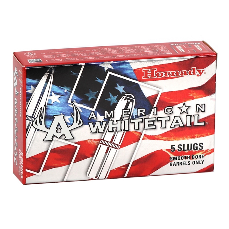Hornady American Whitetail 12 Gauge Ammo 2-3/4" 1 oz Rifled Slug - 86234