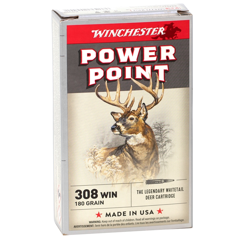 Winchester Super-X 308 Winchester Ammo 180 Grain Power-Point - X3086