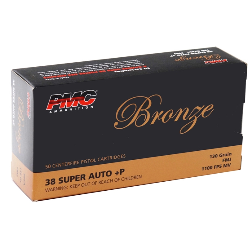 PMC Bronze 38 Super +P Ammo 130 Grain Full Metal Jacket - 38SA