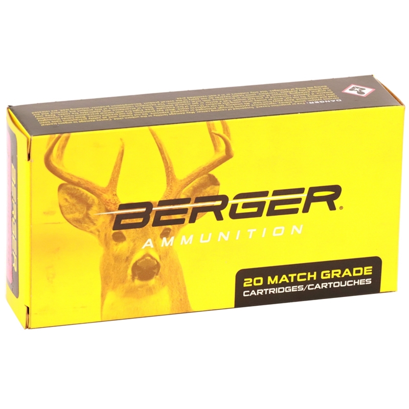 Berger Match Grade 308 Winchester Ammo 185 Grain Jacketed Hollow Point - 65-60070