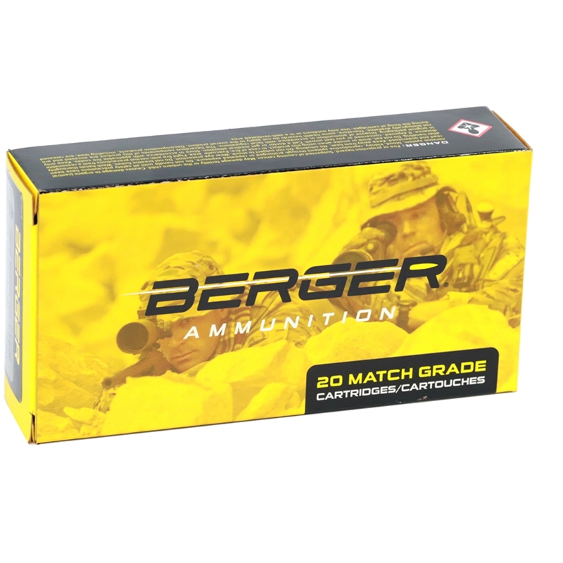 Berger Match Grade 308 Winchester Ammo 185 Grain Juggernaut Open Tip Match Tactical - 65-60050