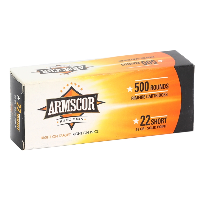 Armscor 22 Short Ammo 29 Grain Solid Point - 50415