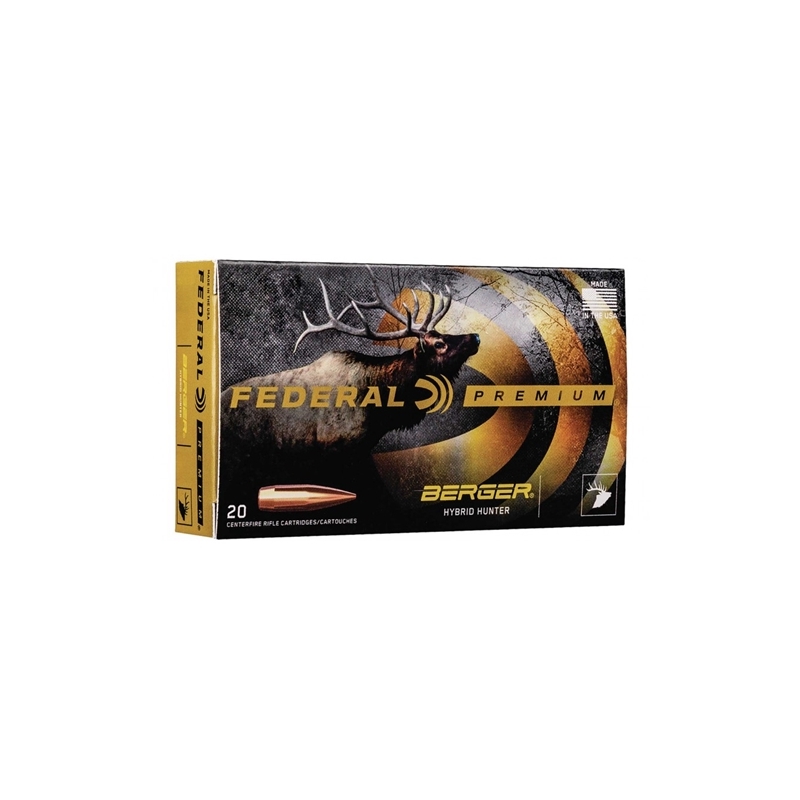 Federal 280 Remington Ackley Improved Ammo 168 Grain Berger Hybrid Hunter – P280AIBCH1