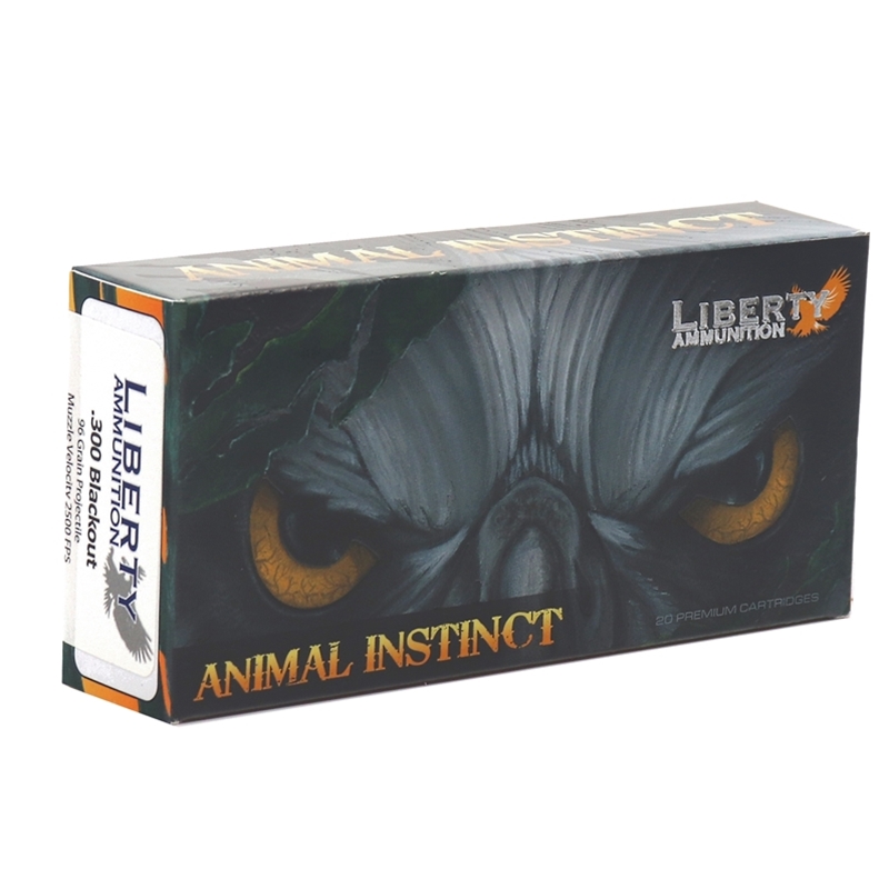 Liberty Animal Instinct 300 AAC Blackout Ammo 96 Grain Fragmenting Hollow-Point