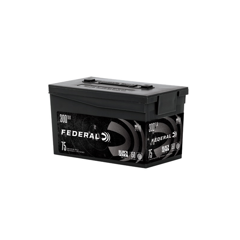 Federal Black Pack 300 AAC Blackout Ammo 150 Grain Full Metal Jacket Boat Tail – AE300BLKBF75