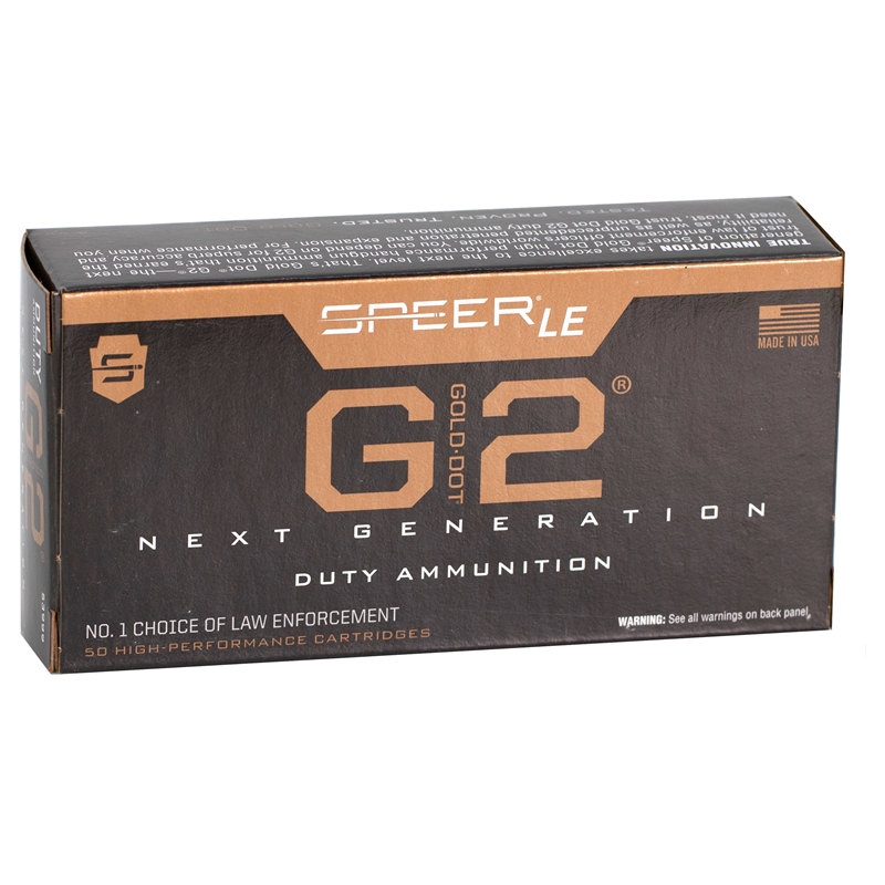 Speer Gold Dot LE G2 40 S&W Ammo 180 Grain Jacketed Hollow Point - 53999