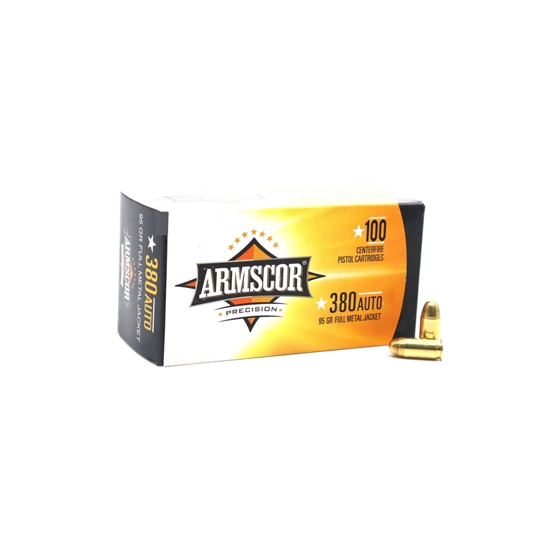 Armscor USA 380 ACP AUTO Ammo 95 Grain Full Metal Jacket 100 Value Pack - 50315