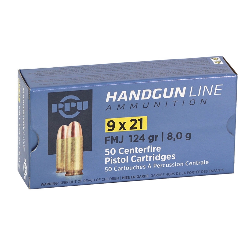 Prvi Partizan 9x21mm Ammo 124 Grain Full Metal Jacket - PPH921