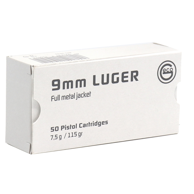 Geco 9mm Ammo 115 Grain Full Metal Jacket