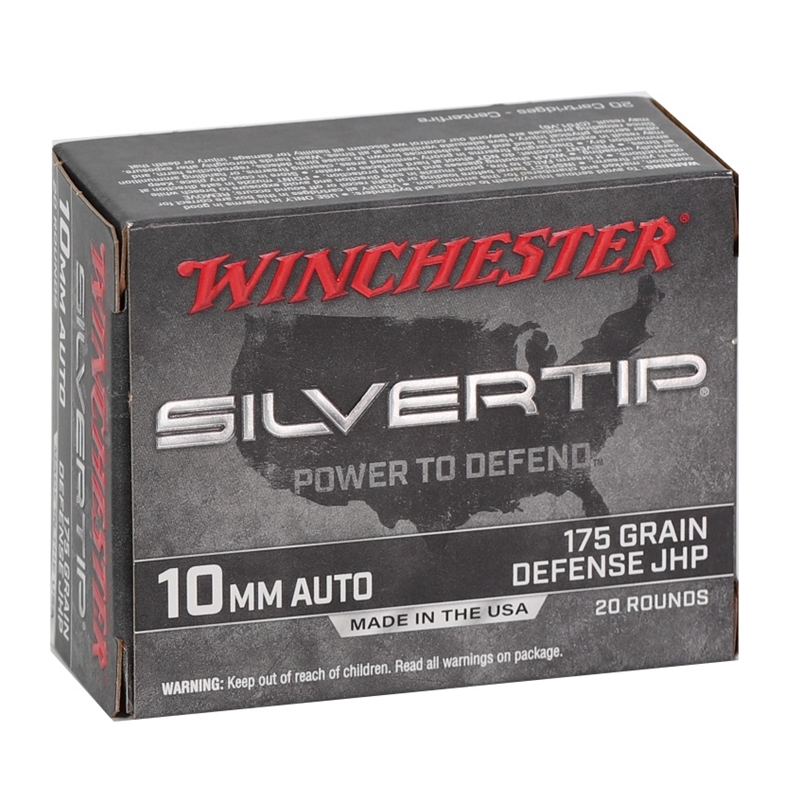 Winchester Silvertip 10mm AUTO Ammo 175 Grain Jacketed Hollow Point - W10MMST