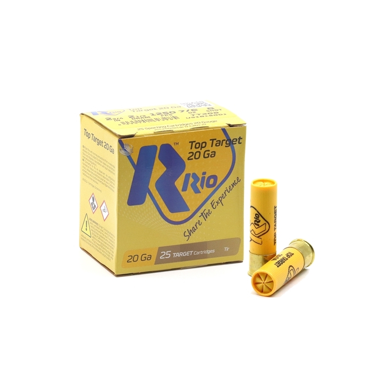 Rio 20 Gauge Top Target Ammo 2-3/4" 7/8 oz #8 Lead Shot 250 Rounds