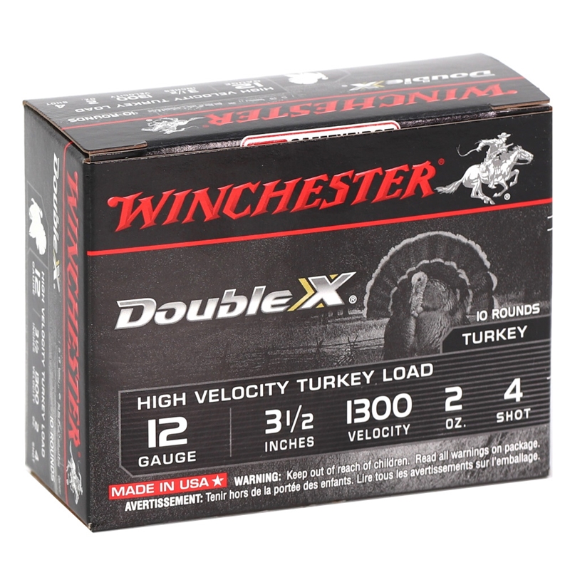 Winchester Double X 12 Gauge Ammo 3-1/2" 2 oz #4 Copper Plated Lead Shot - STH12354