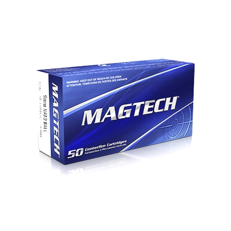 Magtech 9mm NATO Ammo 124 Grain Full Metal Jacket - 9NATO
