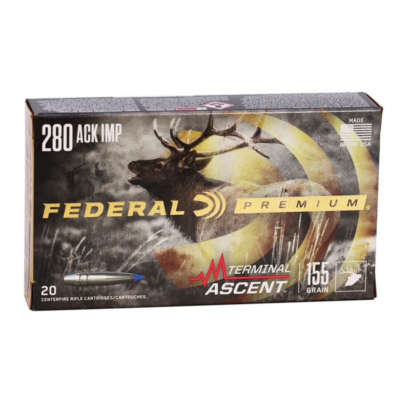 Federal 280 Ackley Improved Ammo 155 Grain Polymer Tip - P280AITA1