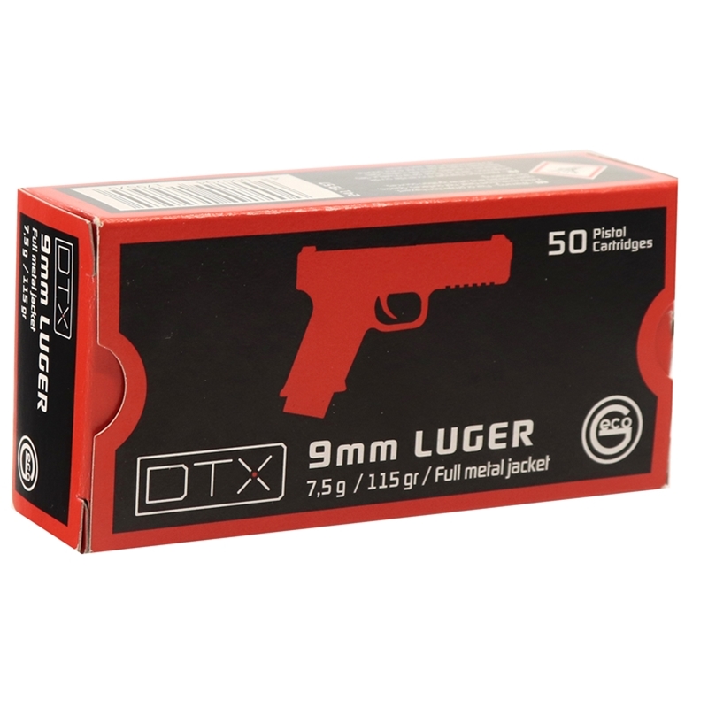 Geco DTX 9mm Ammo 115 Grain Full Metal Jacket