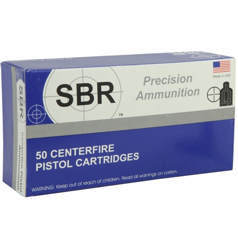 SBR Match 357 SIG Ammo 130 Grain FMJ Total Copper Jacket 