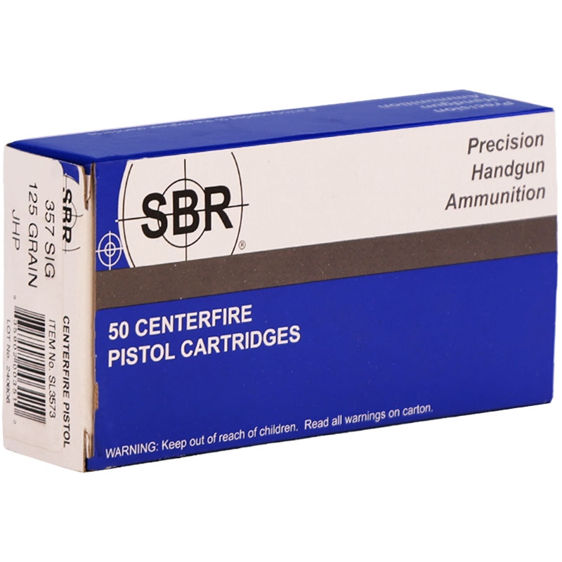 SBR Precision 357 SIG Ammo 125 Grain Jacketed Hollow Point - SL3573