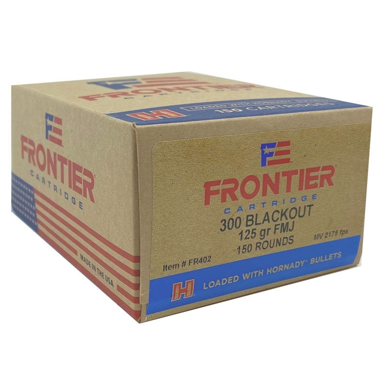 Hornady Frontier 300 Blackout Ammo 125 Grain Full Metal Jacket  150 Rounds - FR402