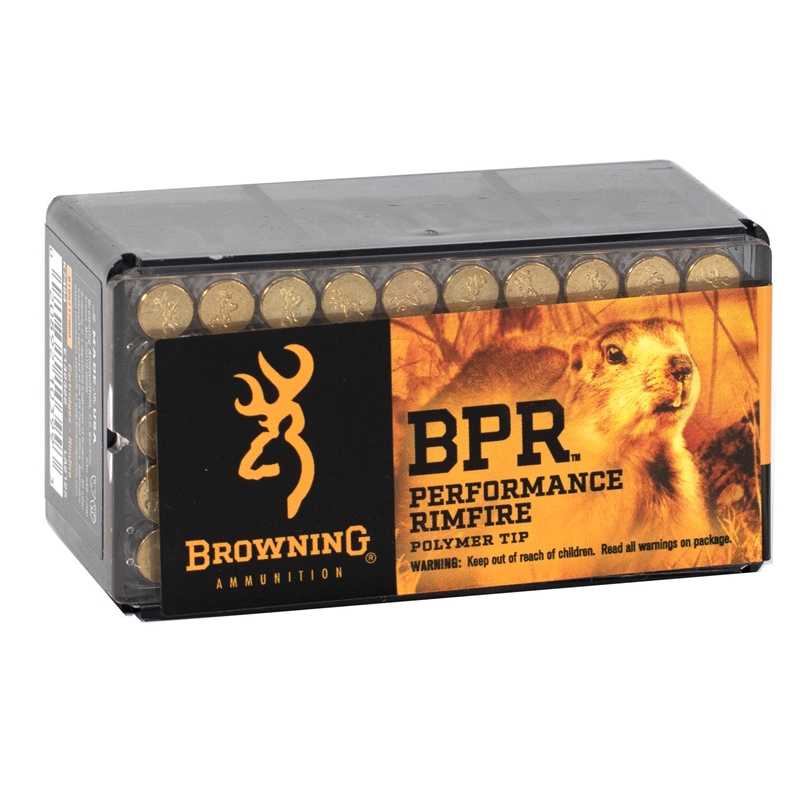 Browning BPR 17 Hornady Magnum Rimfire (HMR) Ammo 17 Grain Polymer Tip - B195117050
