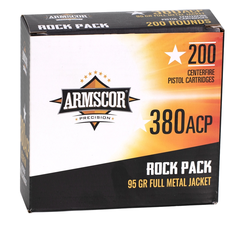 Armscor USA 380 ACP AUTO Ammo 95 Grain Full Metal Jacket - 50346