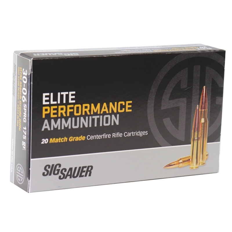 Sig Sauer Elite Performance 30-06 Springfield Ammo 175 Grain Open Tip Match E3006M2-20