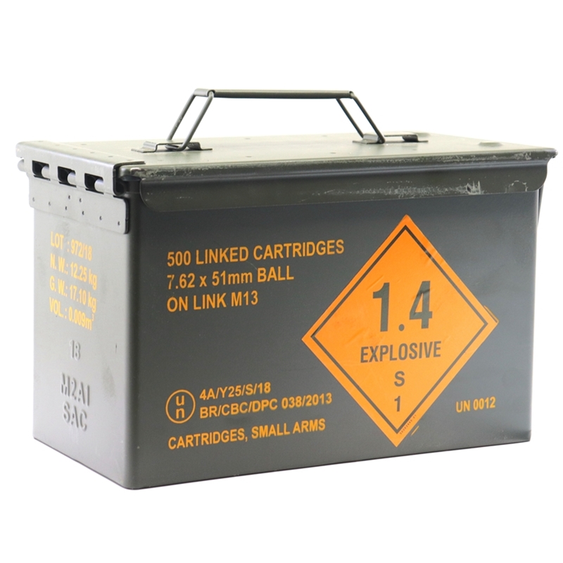 MagTech 7.62x51mm Ammo 148 Grain M80 FMJ-BT Linked 500 Round Ammo Can